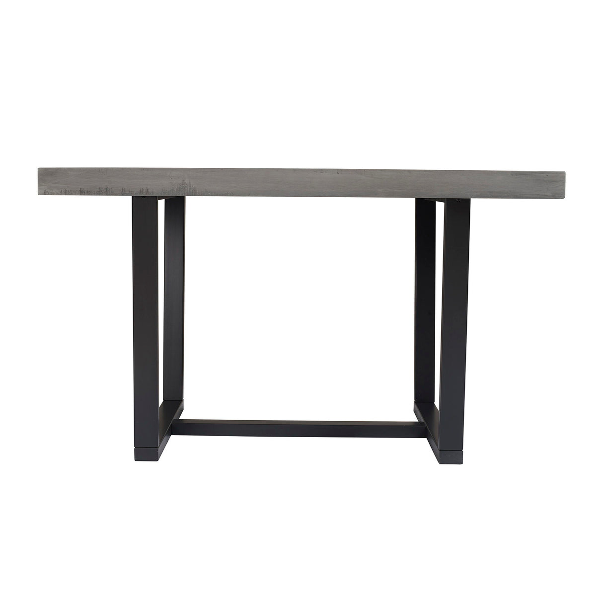 Rustic Metal And Solid Distressed Dining Table by Walker Edison | Bel Furniture