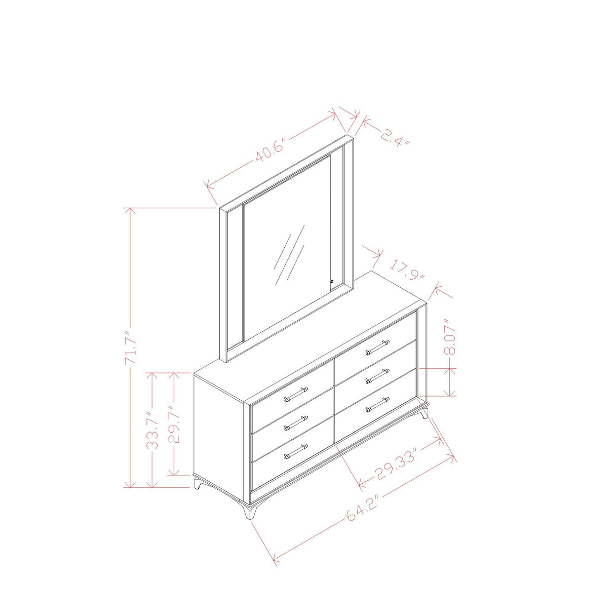 Star - Dresser - White