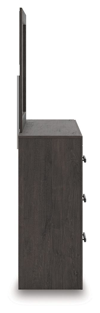 Prendonea - Charcoal - Dresser and Mirror by Signature Design by Ashley® | Bel Furniture