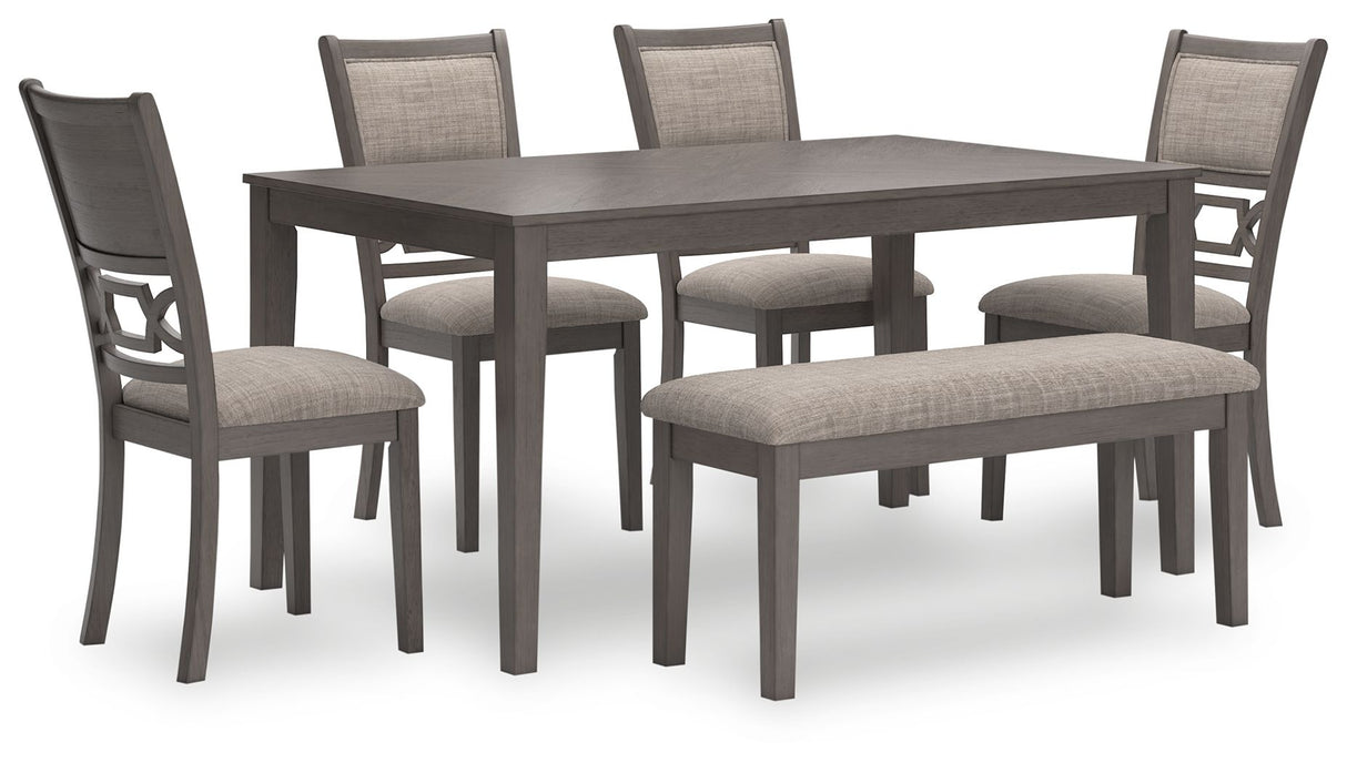 Wrenning - Gray - Dining Room Table Set (Set of 6) by Signature Design by Ashley® | Bel Furniture