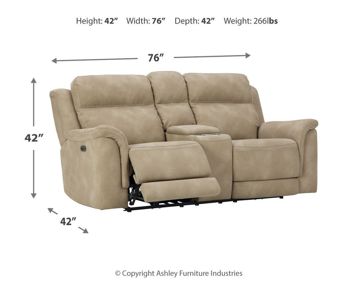 Next-Gen Durapella - Reclining Power Loveseat With Console by Signature Design by Ashley® | Bel Furniture