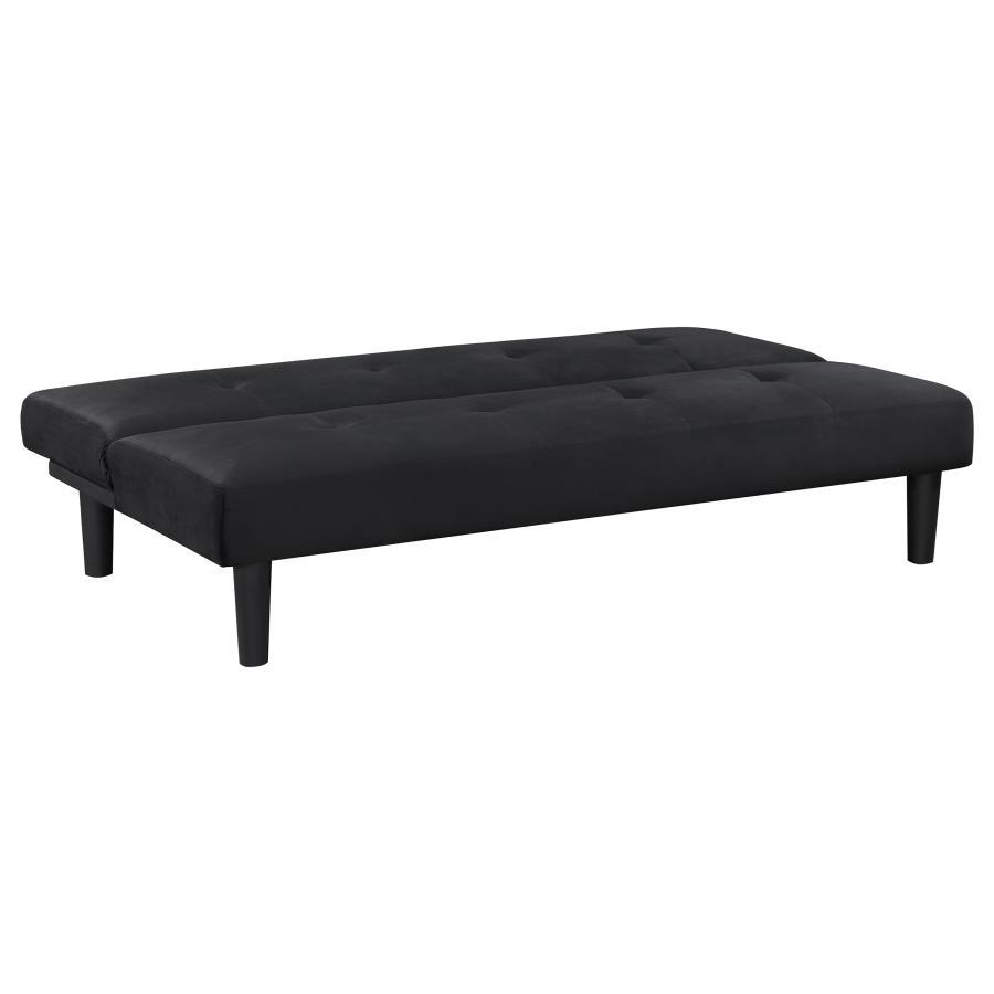 Stanford - Upholstered Tufted Convertible Sofa Bed - Black by Coaster Fine Furniture | Bel Furniture