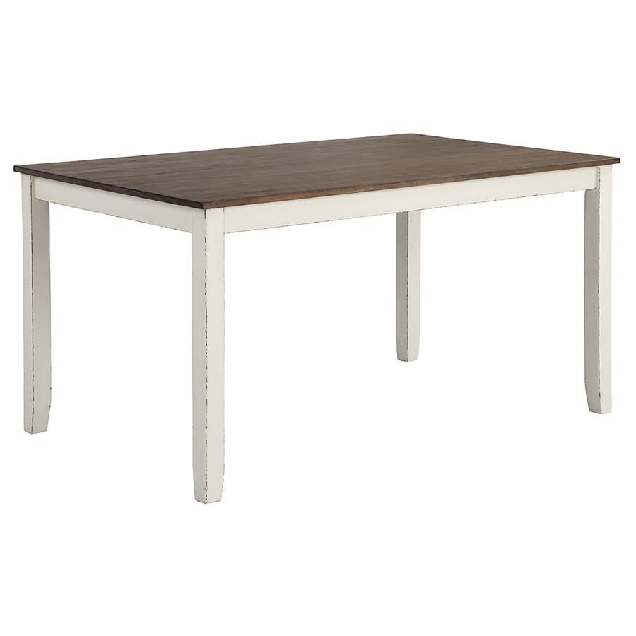 Fortress - 7 Piece Rectangular Dining Set - Vintage Vanilla by CoasterEveryday | Bel Furniture