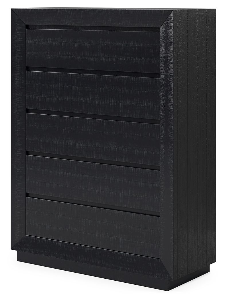 Londer - Black - Five Drawer Chest by Millennium® by Ashley | Bel Furniture