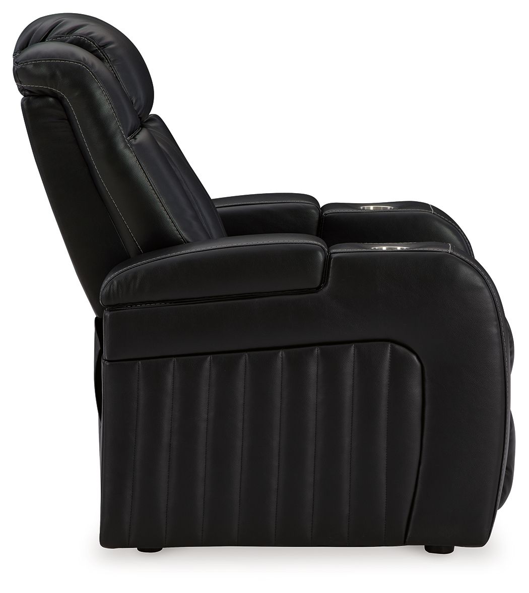 Caveman Den - Midnight - Power Recliner/ Adj Headrest by Signature Design by Ashley® | Bel Furniture