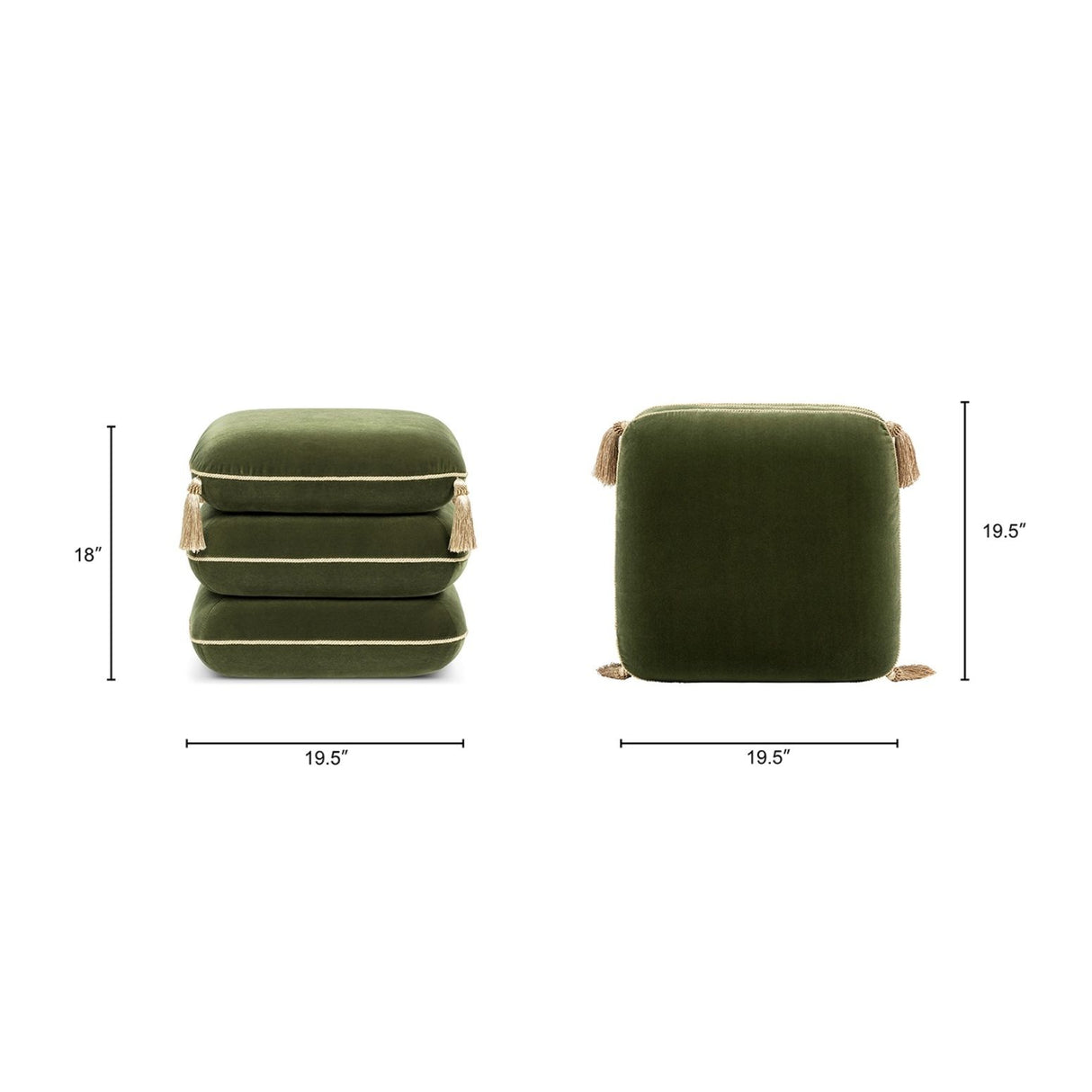 Monarch - Squared Upholstered Ottoman