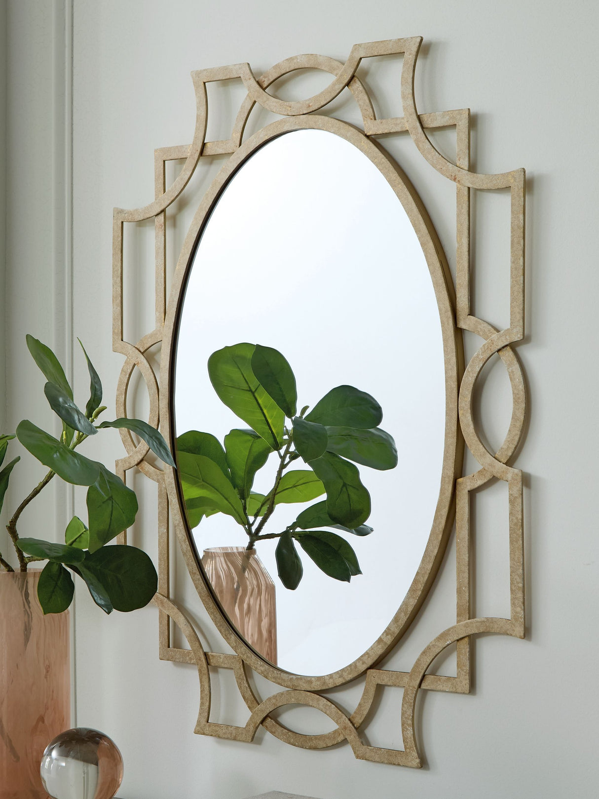 Fulkmore - Antique Gold Finish - Accent Mirror by Signature Design by Ashley® | Bel Furniture