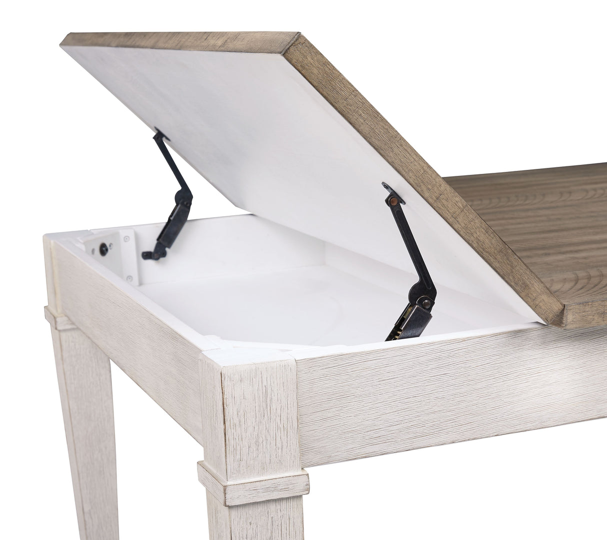 Skempton - White - RECT DRM Table w/Storage by Signature Design by Ashley® | Bel Furniture