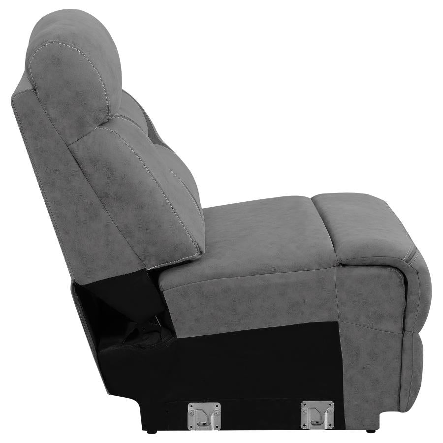 Higgins Upholstered Armless / Wedge Chair Grey