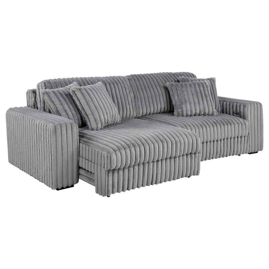 Jacana - Corduroy Upholstered Dual Power Chaise Sofa