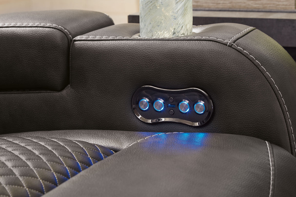 Fyne-dyme - Power Reclining Sofa With Adj Headrest by Signature Design by Ashley® | Bel Furniture