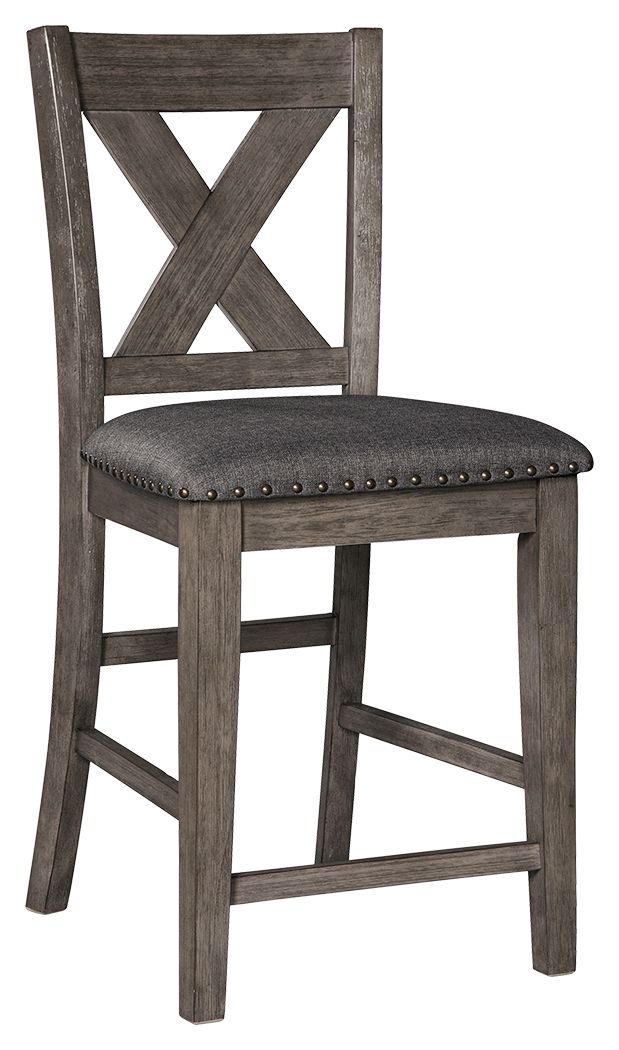 Caitbrook - Gray - Upholstered Barstool (Set of 2) by Signature Design by Ashley® | Bel Furniture
