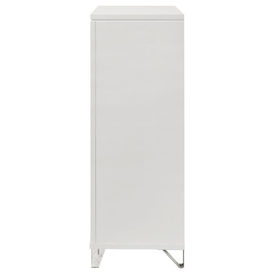 Marmore - 5-Drawer Bedroom Chest Of Drawers - White by Coaster Fine Furniture | Bel Furniture