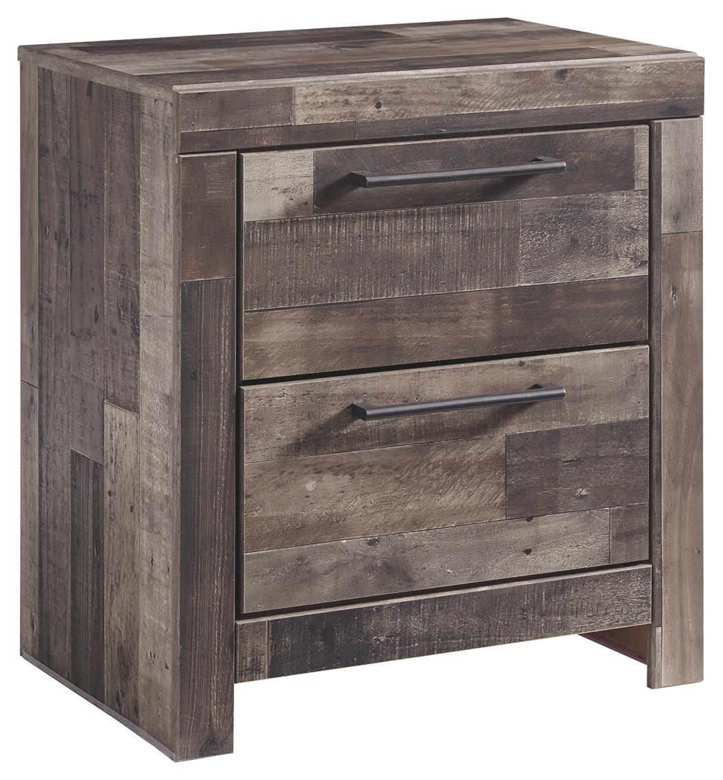 Derekson - Multi Gray - Two Drawer Night Stand by Benchcraft® | Bel Furniture