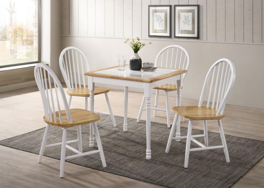 Cinder - Wood Dining Side Chair (Set of 4) - White by CoasterEveryday | Bel Furniture