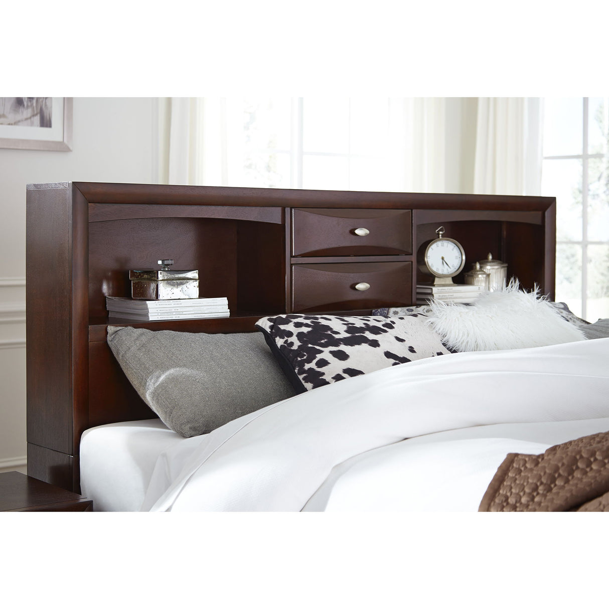 Lucille - Bed With Storage And Bookcase Headboard