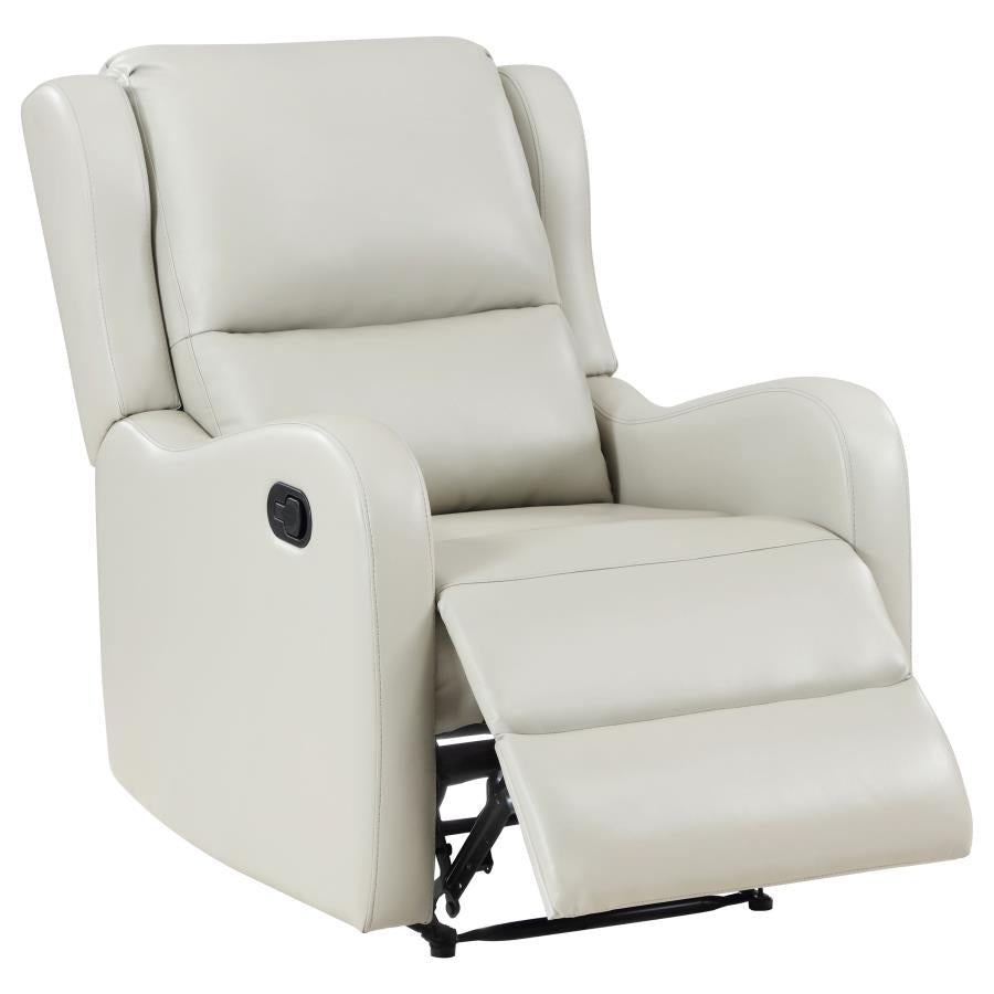 Kelsey - Upholstered English Arm Recliner Chair - Ivory