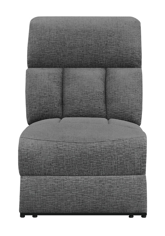 Bahrain Upholstered Sectional Piece Charcoal