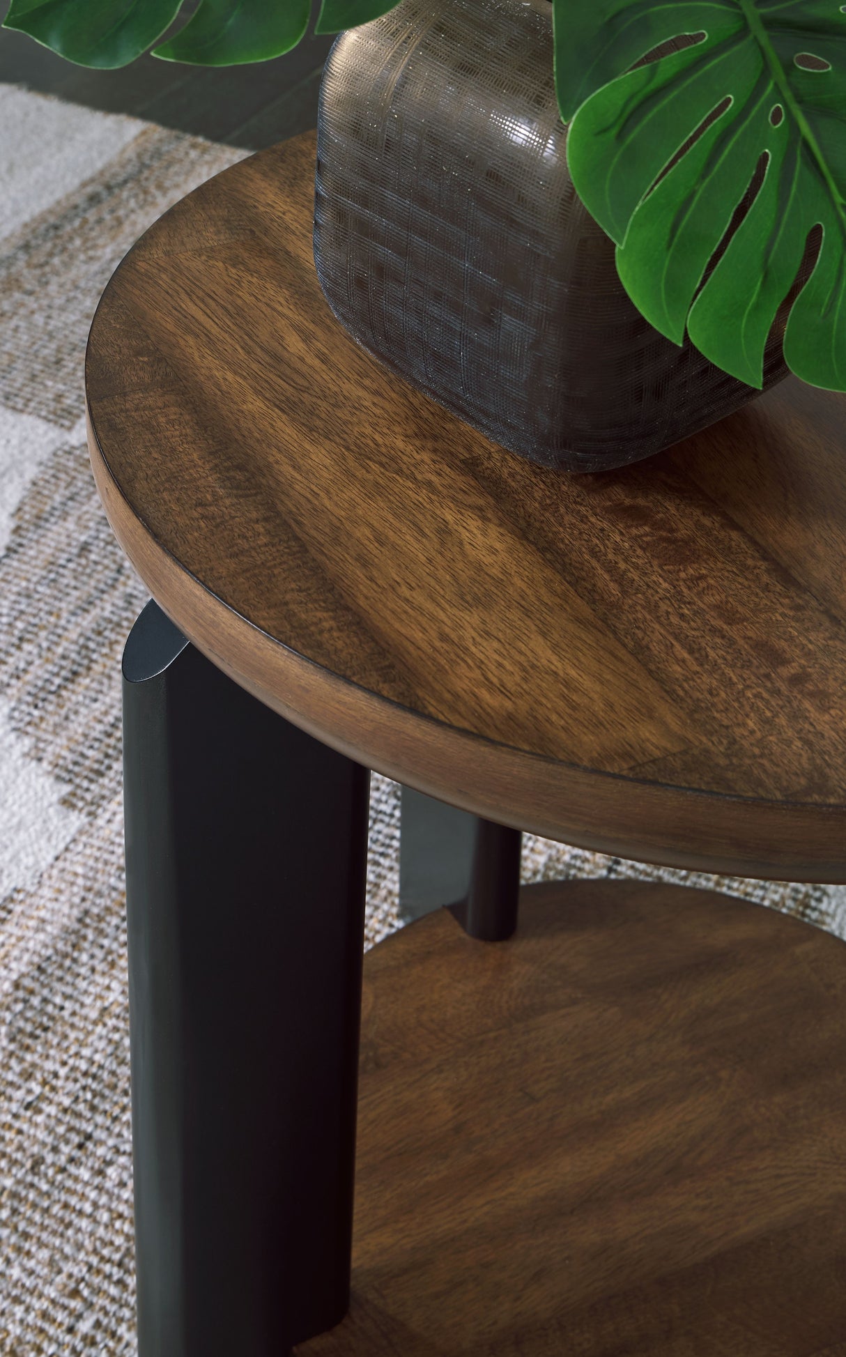 Kraeburn - Brown / Black - Round End Table by Signature Design by Ashley® | Bel Furniture