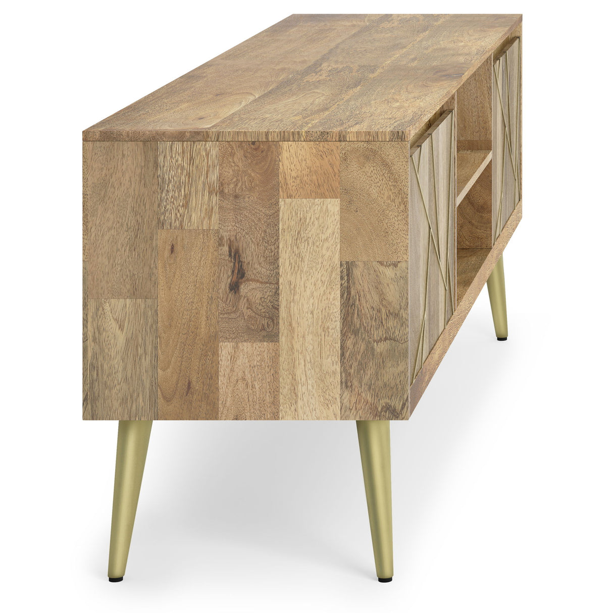 Jager - TV Media Stand - Natural by Simpli-Home | Bel Furniture