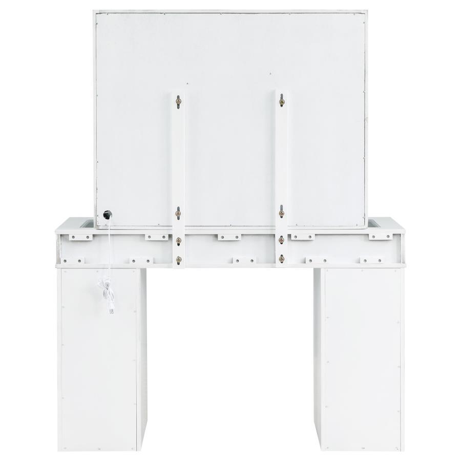 Regina - Makeup Vanity Table Set With Lighting - White by Coaster Fine Furniture | Bel Furniture