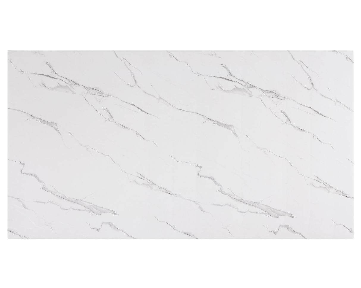 Vance - Faux Marble Dining Table - Charcoal & White by Crown Mark | Bel Furniture