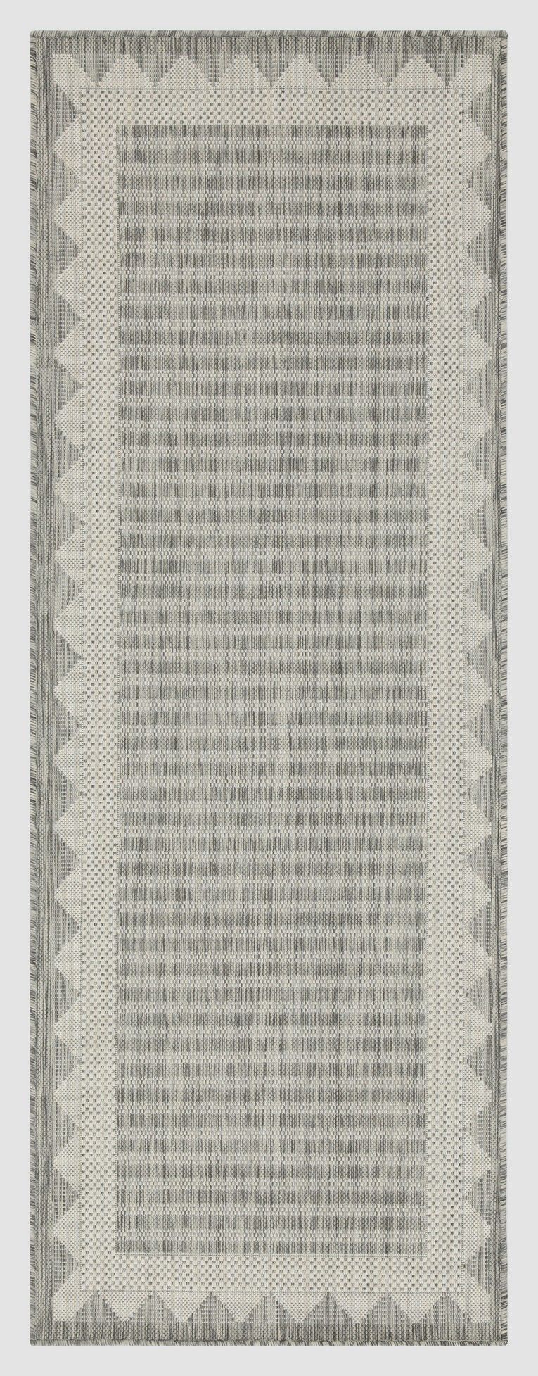 Sunshine - 2'7" X 7'3" Indoor, Outdoor Area Rug, Polypropylene - Silver by Icona Home Decor | Bel Furniture