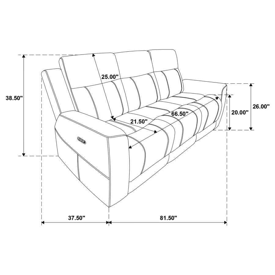 Kennett - Chenille Upholstered Power Reclining Sofa