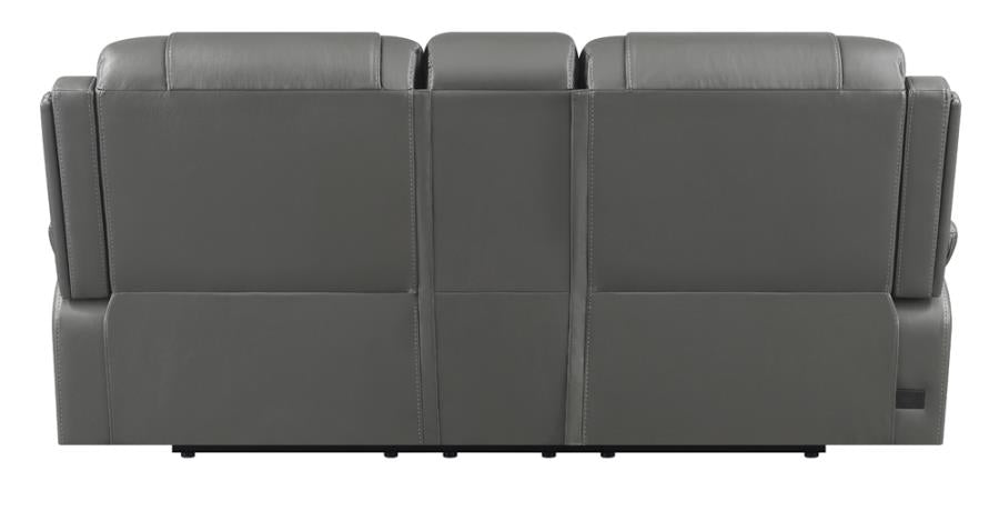 Flamenco Upholstered Power Reclining Loveseat Charcoal