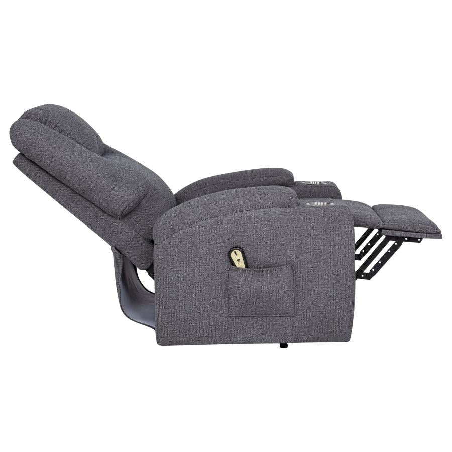Louie - Chenille Upholstered Power Lift Massage Chair
