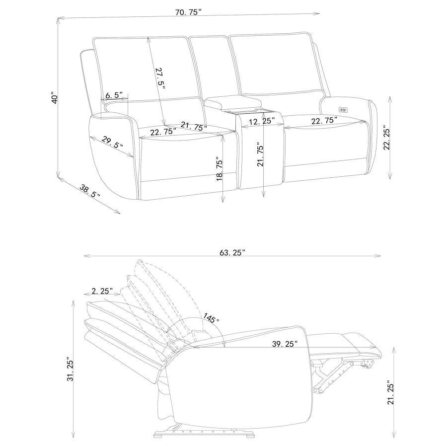 Sylmar - Chenille Power Reclining Sofa Set