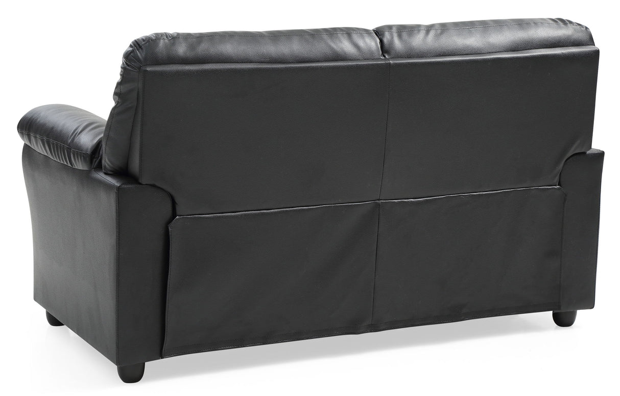 Chic Padded Love Seat For Modern Living - Black by Glory Furniture | Bel Furniture