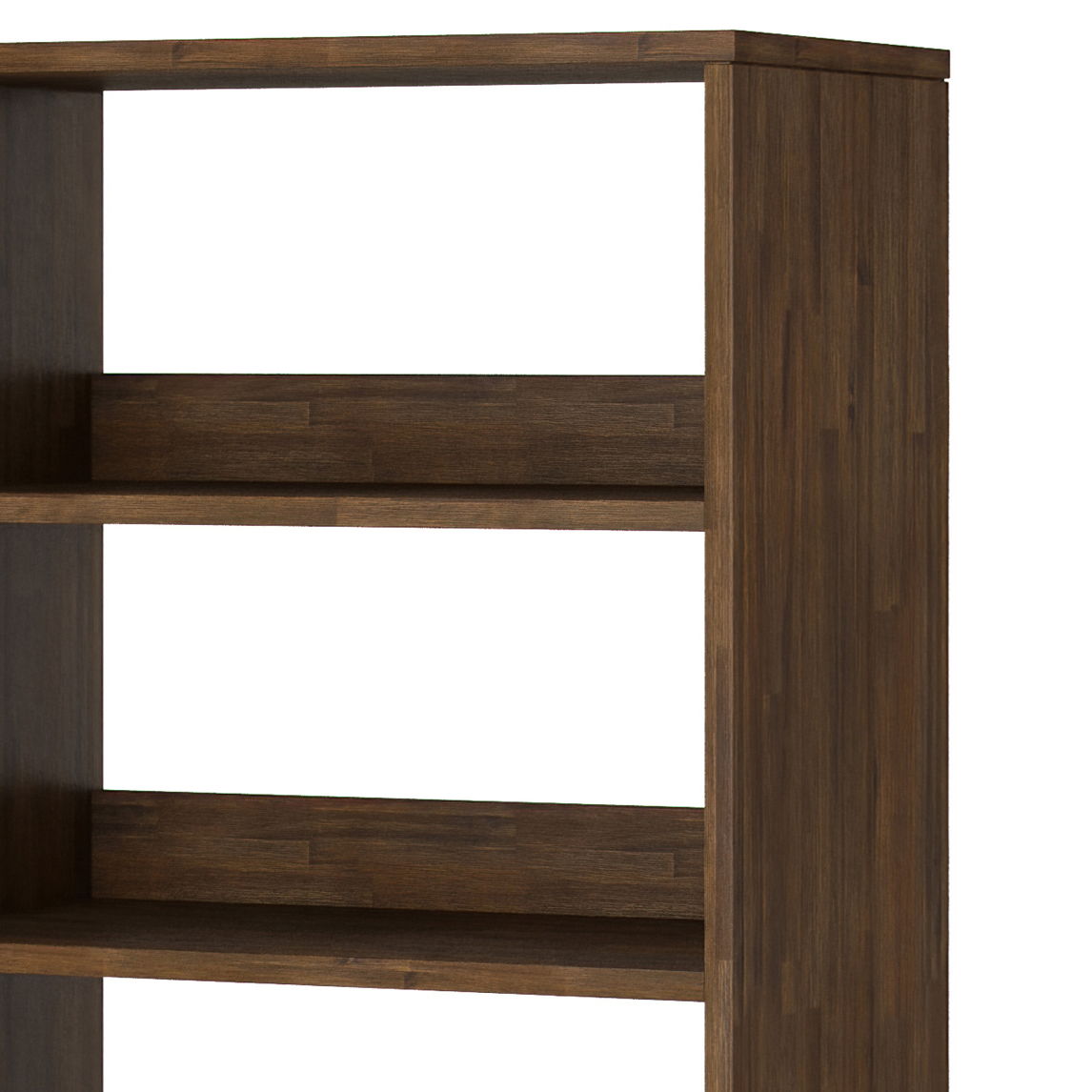 Chase - Tall Bookcase - Rustic Natural Aged Brown by Simpli-Home | Bel Furniture