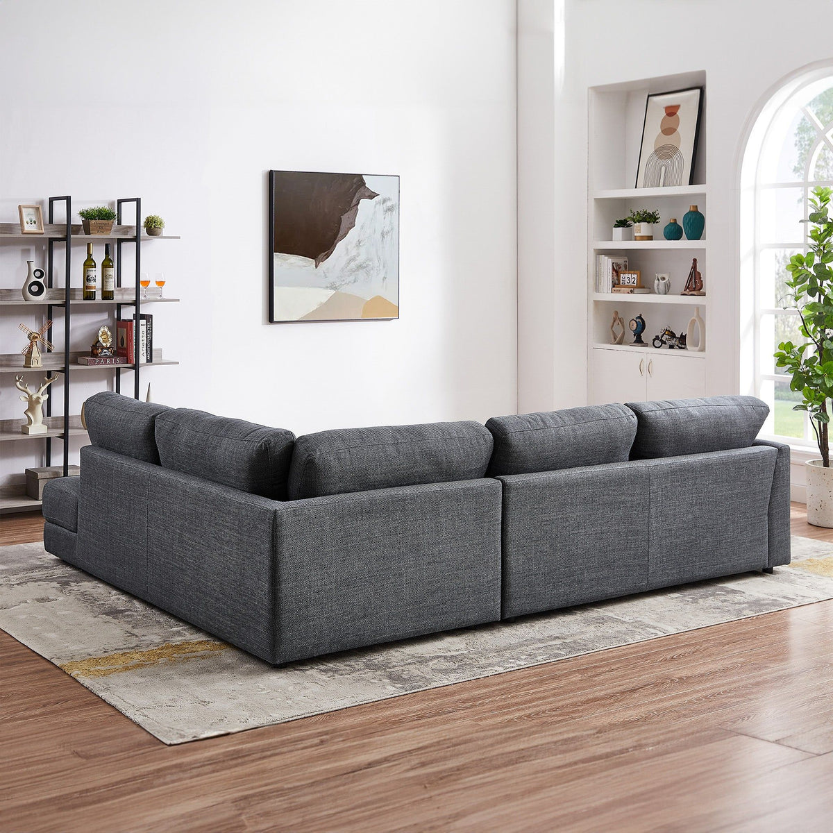 Glander - Cozy Sectional Sofa Right Facing - Gray