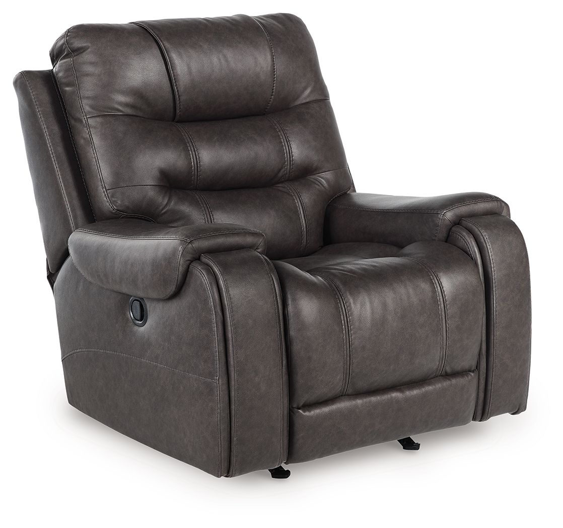 Femley - Smoke - Rocker Recliner by Signature Design by Ashley® | Bel Furniture