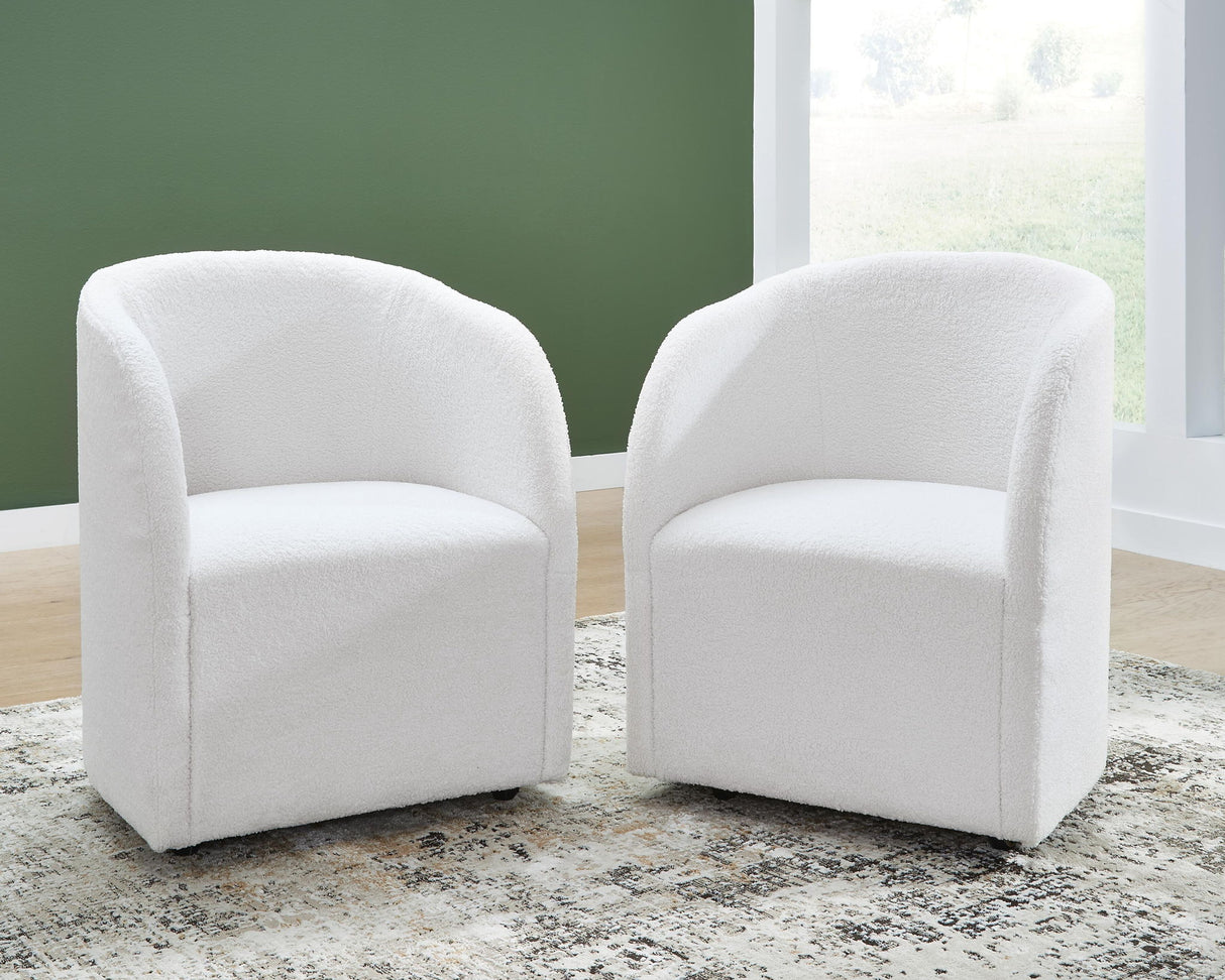 Rowanbeck - Dining Upholstered Arm Chair (Set of 2) - Ivory - view 3