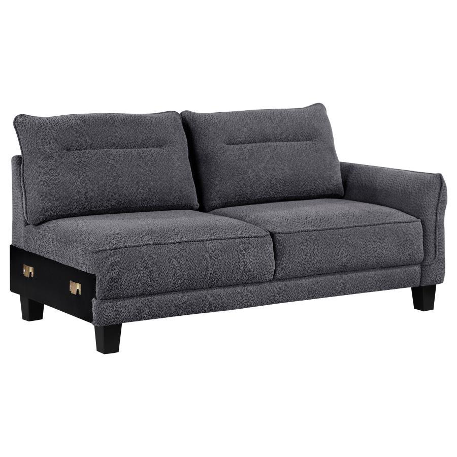 Caspian - Upholstered Curved Arm Chaise Sectional Sofa by Coaster Fine Furniture | Bel Furniture