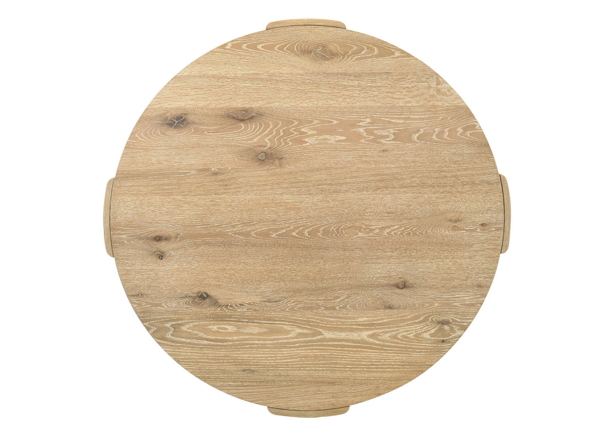 Bowen - Round Dining Table - Oak Finish by Lilola Home | Bel Furniture