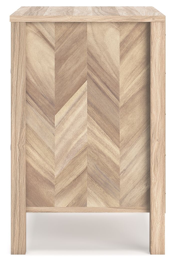 Battelle - Tan - Two Drawer Night Stand by Signature Design by Ashley® | Bel Furniture