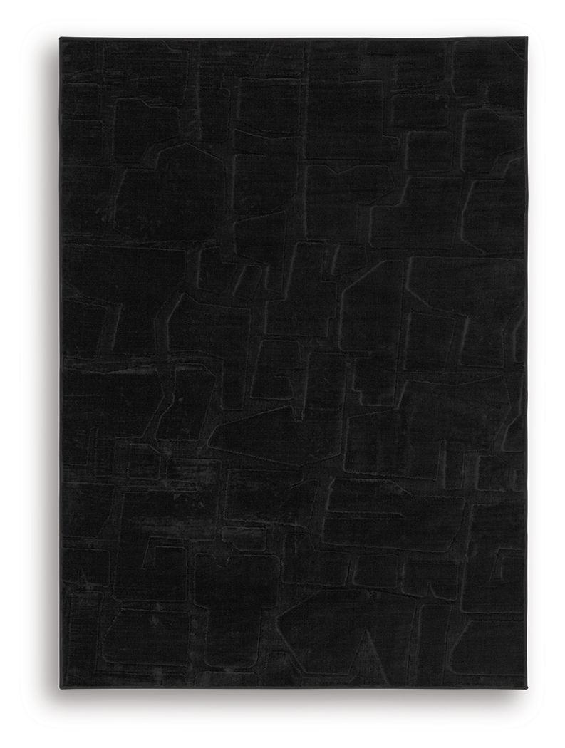 Gibbswell - Washable Rug Black 5' x 7' by Signature Design by Ashley® | Bel Furniture