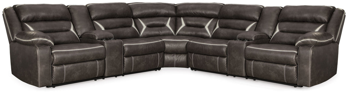 Kincord - Sectional Black 3-Piece Power Reclining Sectional by Signature Design by Ashley® | Bel Furniture