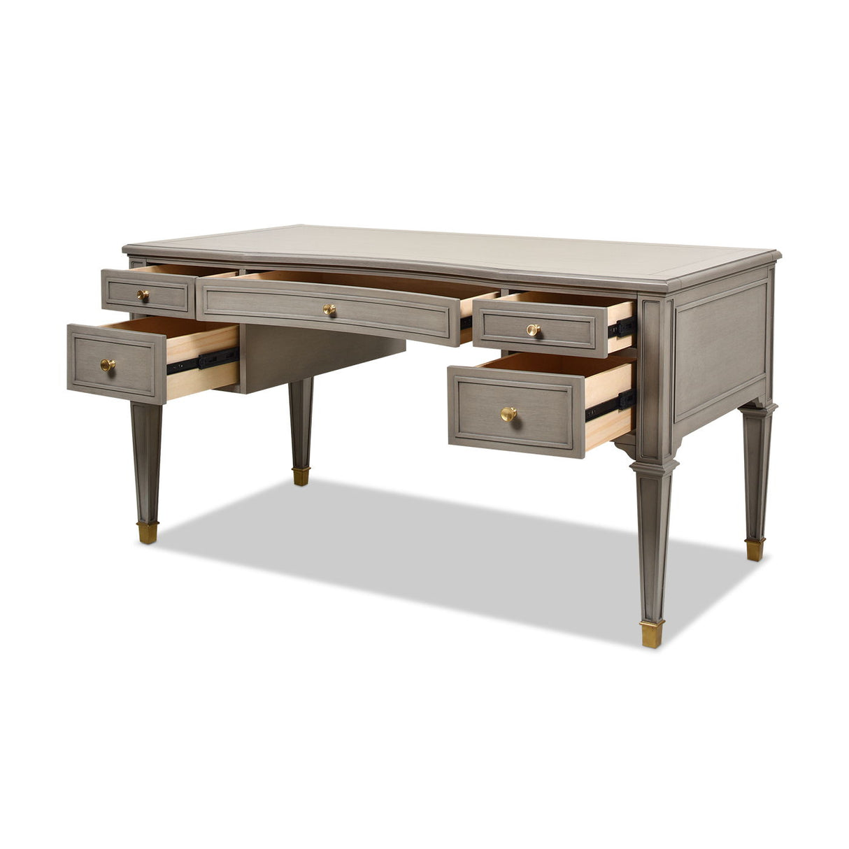 Dauphin - 5 Drawer Executive Desk by Jennifer Taylor Home | Bel Furniture