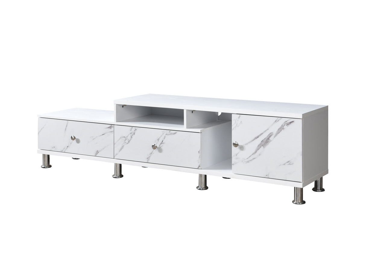 Tessa - TV Stand - White by Crown Mark | Bel Furniture
