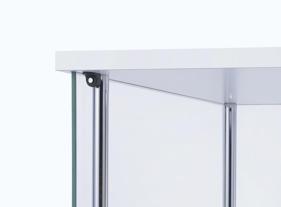 Bellatrix - 4-Shelf Clear Glass Curio Cabinet by CoasterEveryday | Bel Furniture