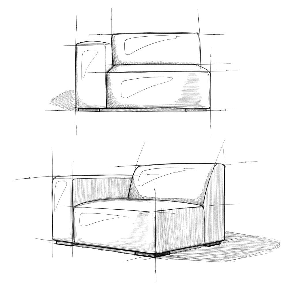 Rex - Left Arm Sofa Module - Gray by Simpli-Home | Bel Furniture