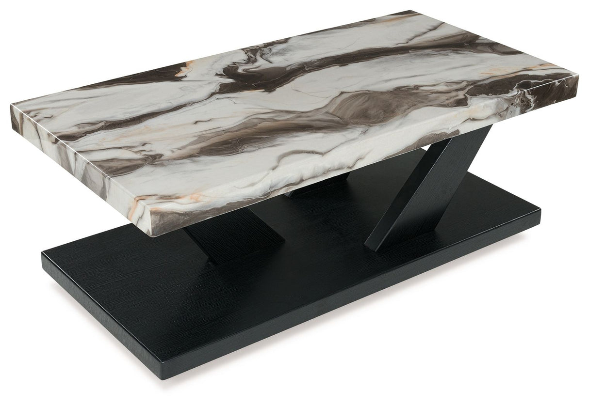 Cendill - Dark Brown / White / Black - Occasional Table Set (Set of 3) by Signature Design by Ashley® | Bel Furniture