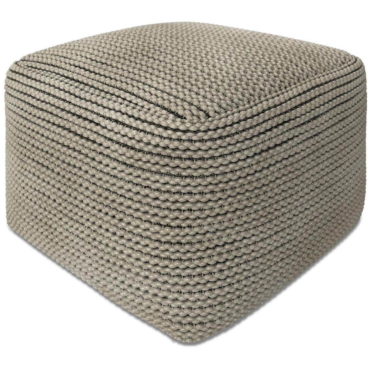 Eastmont - Outdoor / Indoor Pouf - Cream by Simpli-Home | Bel Furniture