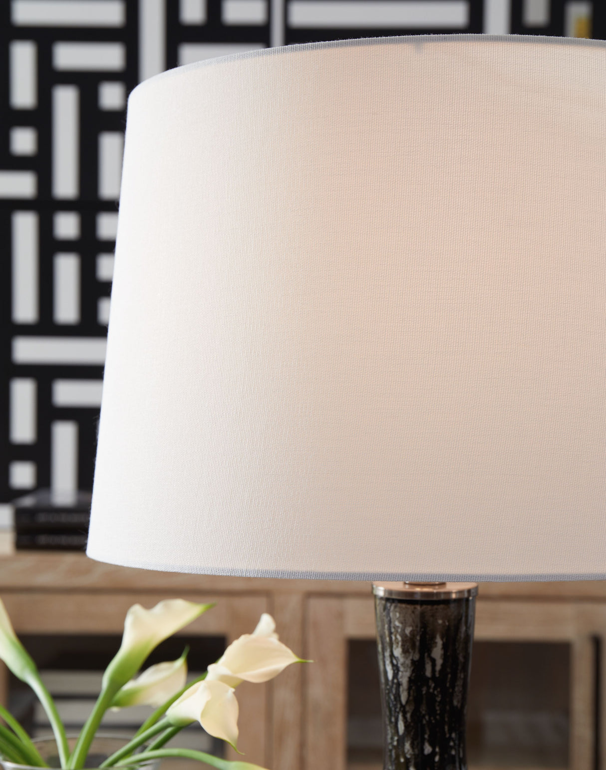 Tenslow - Antique Black - Glass Table Lamp by Signature Design by Ashley® | Bel Furniture