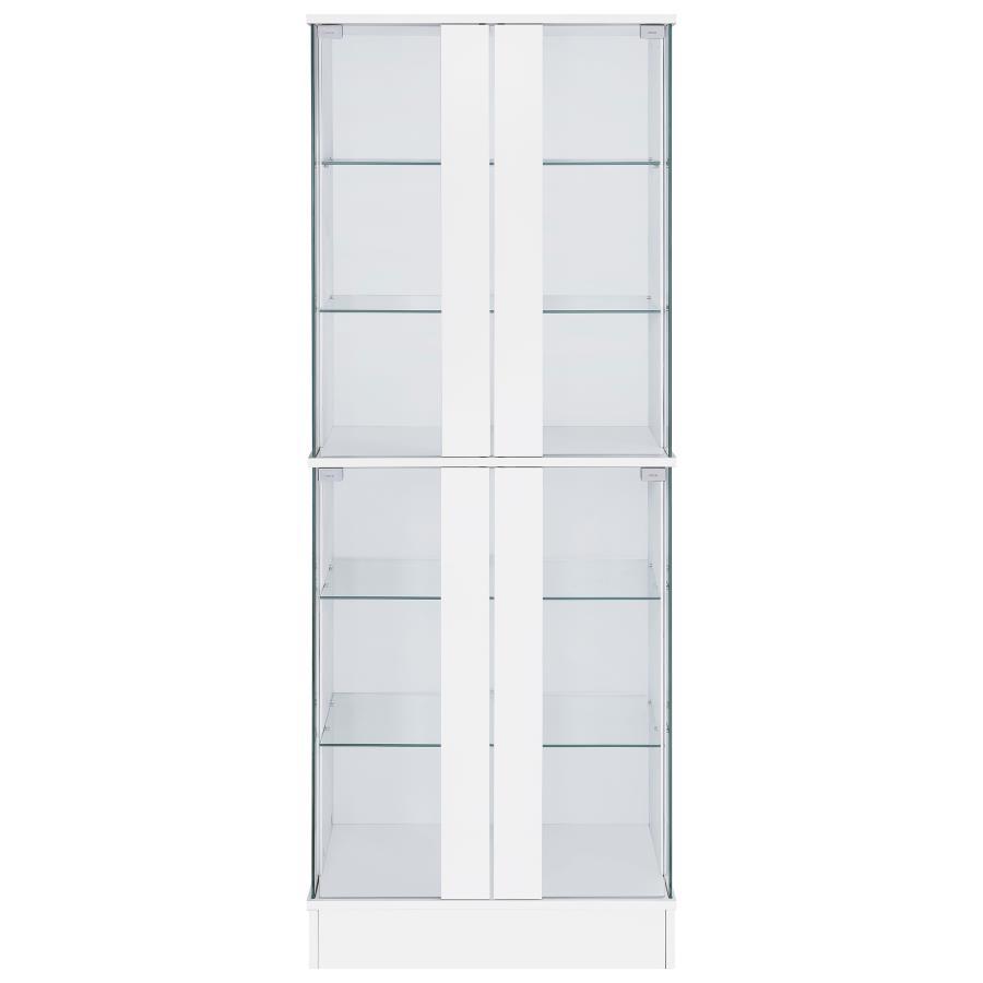 Cabra - 4-door LED Curio Display Cabinet by Coaster Fine Furniture | Bel Furniture