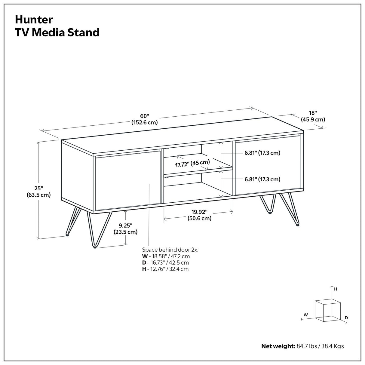 Hunter - Handcrafted TV Media Stand